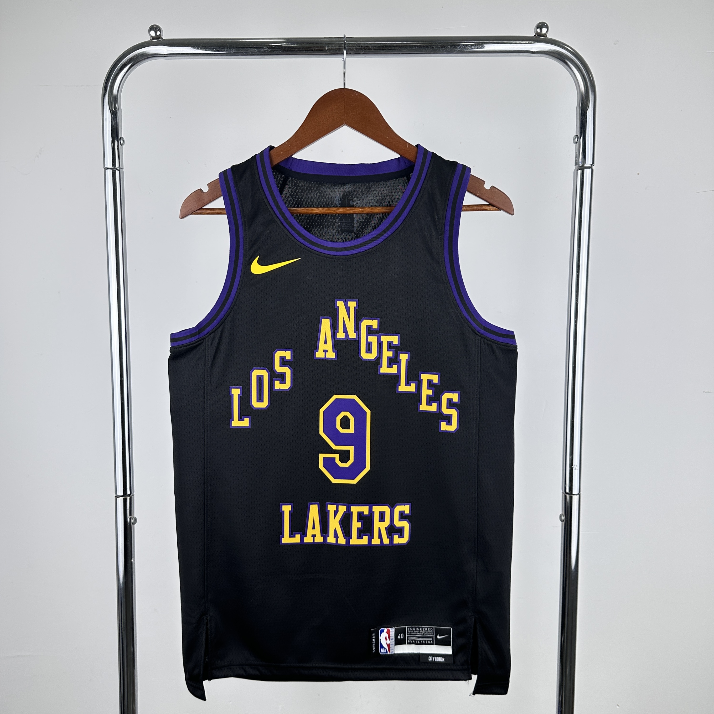 Men Los Angeles Lakers 9 James JR. Stitched black style #2 NBA 2024 Jersey